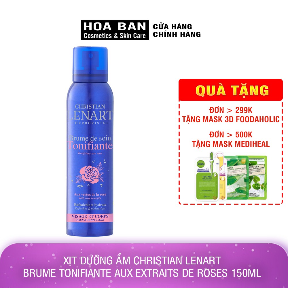 [Có Bill] Xịt Dưỡng Ẩm Christian Lenart Brume Tonifiante aux extraits de Roses 150ml