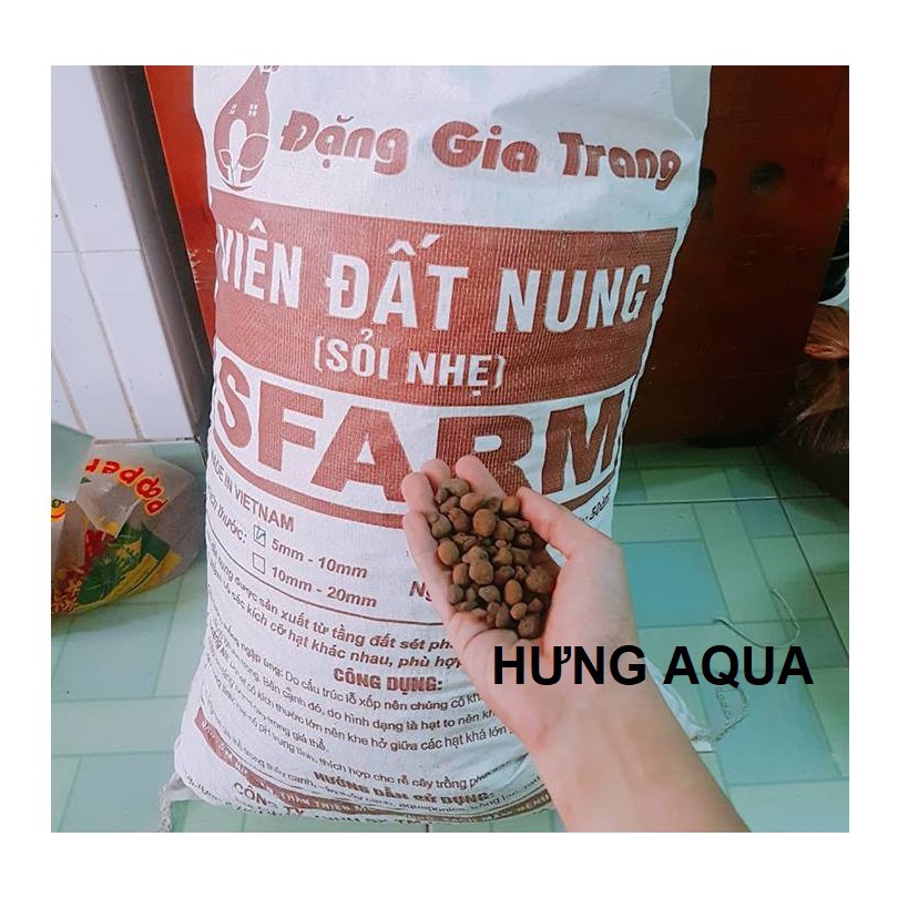 Sỏi đất nung SFARM sỏi nhẹ size 5-10 mm, giá thể trồng cây cảnh, thủy canh, trồng hoa lan, rau mầm 500g / 1kg