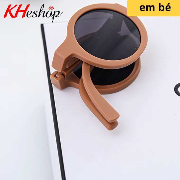 [Đẹp Lắm Nha] Kính Thời Trang Gấp Gọn cá tính form tròn màu kẹo ngọt dễ thương bé Trai, Bé gái mã Y3002