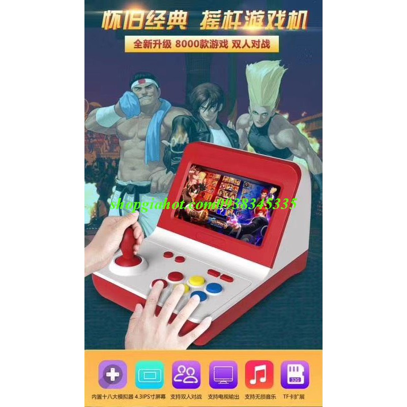 Máy chơi game ARCADE mini di động tích hợp 8.000 trò chơi nổi tiếng một thời