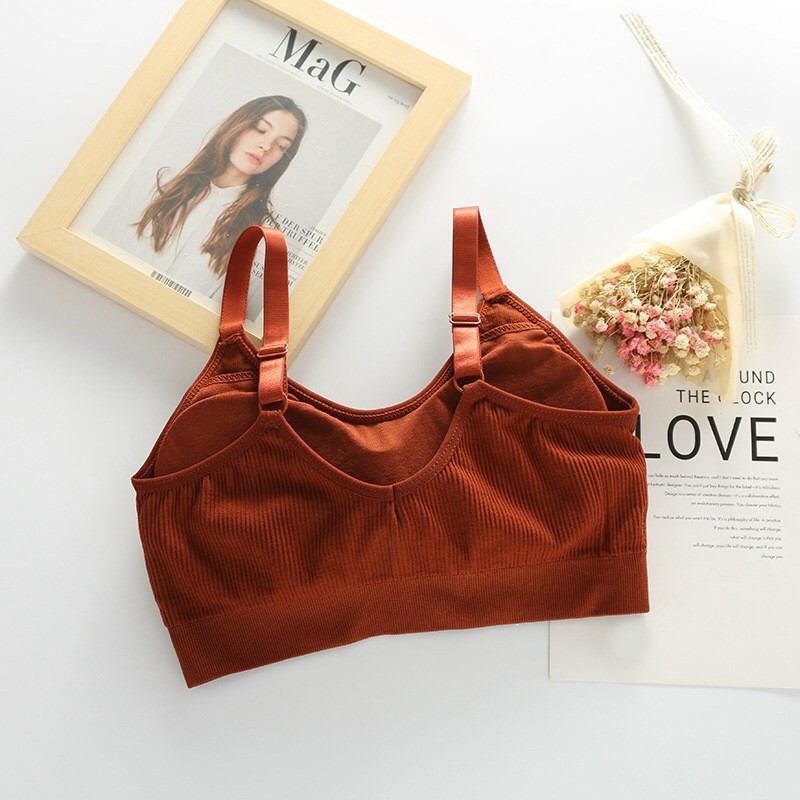 Áo Bra Nữ Thun Tăm Nâng Ngực Dây Điều Chỉnh Thoải Mái Sexy BR8807