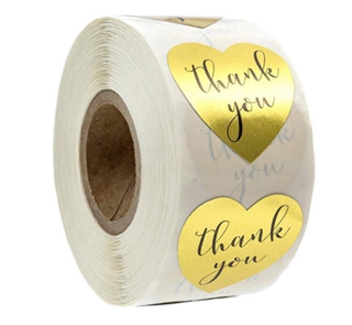 Cuộn nhãn dán trang trí bánh hình tròn in chữ Thank You