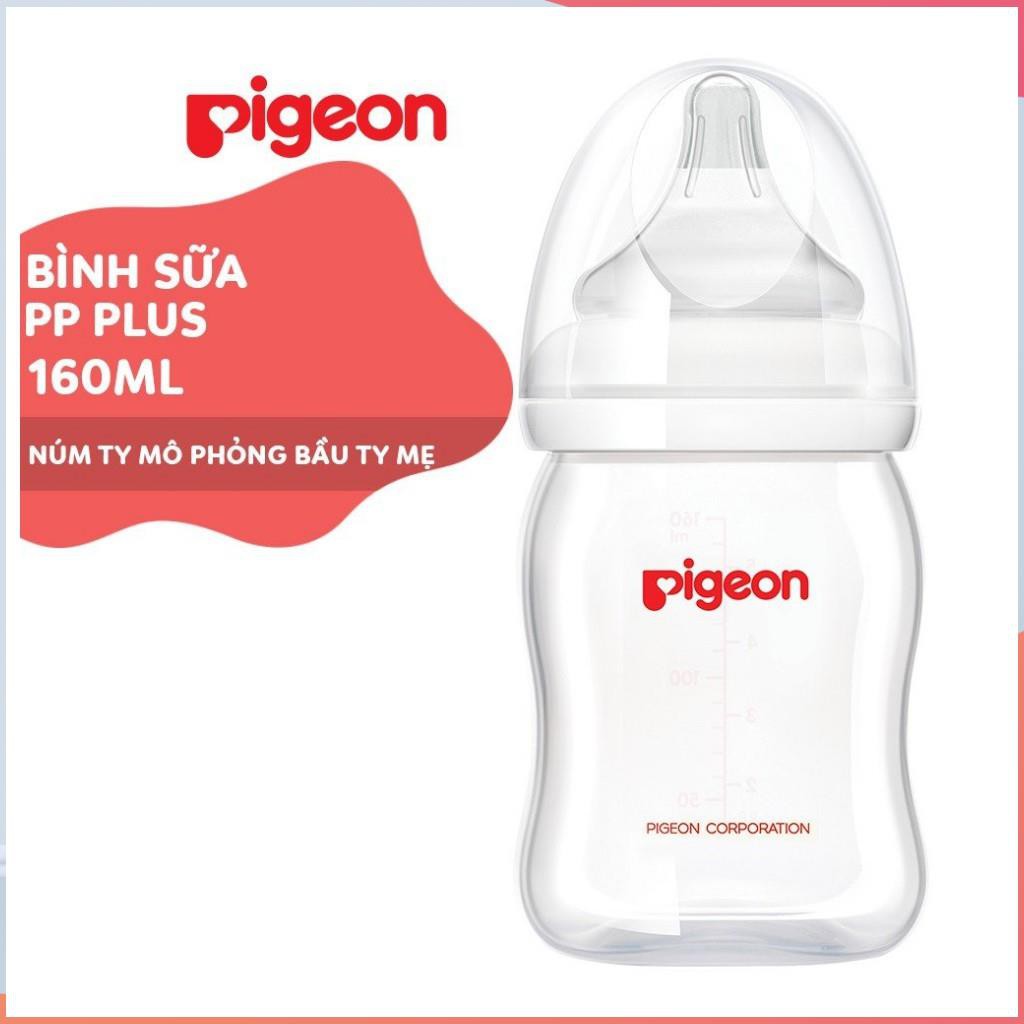 Bình sữa Pigeon cổ rộng PP Plus 160ML/240ML { CHÍNH HÃNG PIGEON }