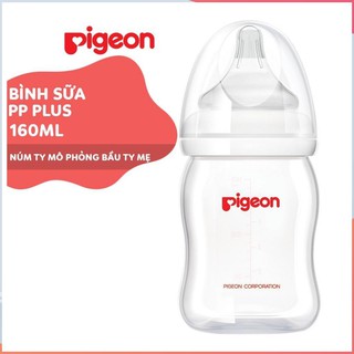 Bình sữa Pigeon cổ rộng PP Plus 160ML/240ML { CHÍNH HÃNG PIGEON }
