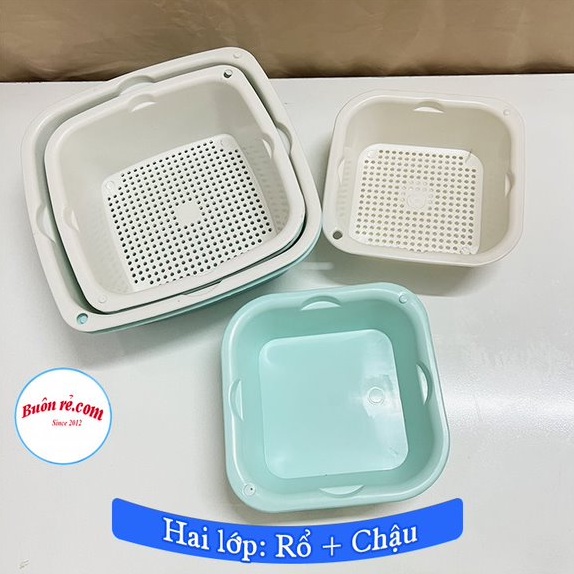 Bộ rổ 6 món kèm chậu đa năng, tiện dụng rửa rau củ, đựng trái cây, thực phẩm cho gia đình - 01568