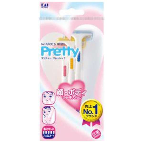 Dao cạo Pretty Fresh T FRT-3P9 của Kai Nhật Bản - dao cạo lông mặt, body