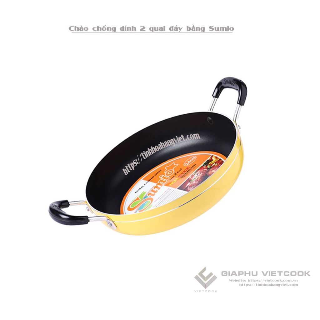 Chảo chống dính 2 quai đáy bằng SUMIO