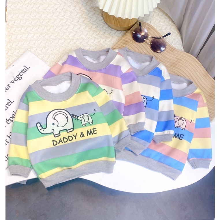 Bộ nỉ cho bé, bộ nỉ bông ấm cho bé in hình hoạ tiết cute,6-16kg