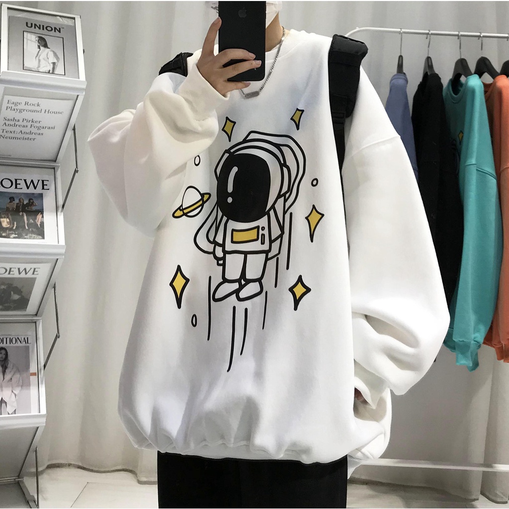 Áo sweater in hình phi hành gia NASA phong cách unisex
