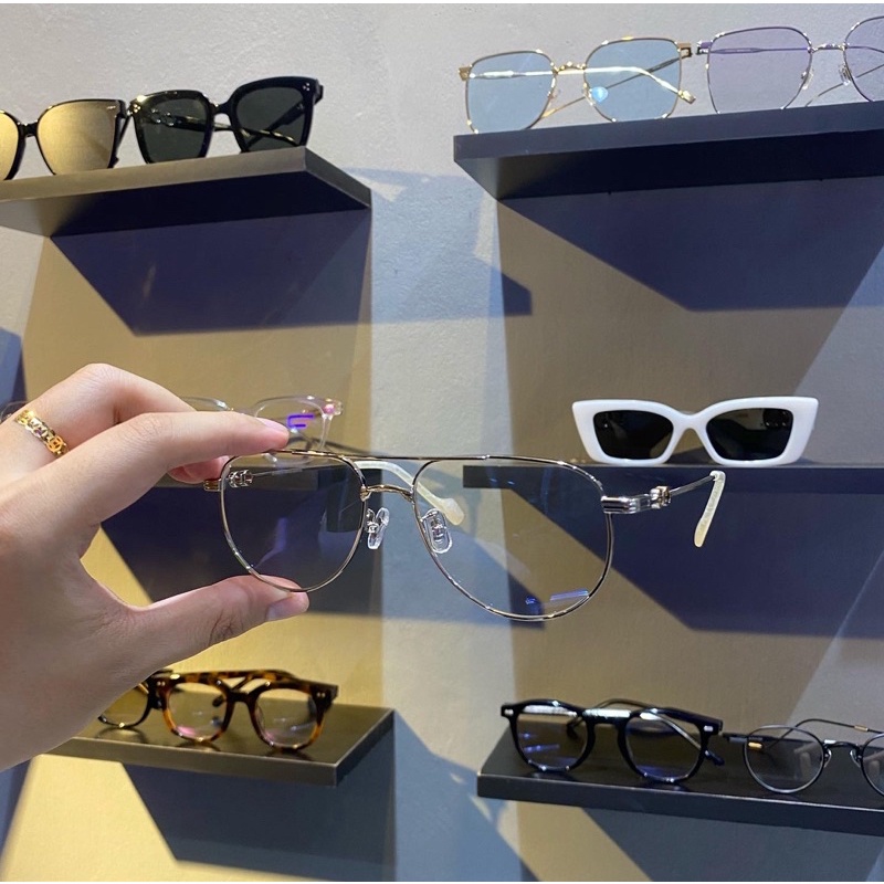 Kính Jennie 26 Bạc 👓Freeship 👓 Gọng kính mát cao cấp nam nữ - FULLBOX