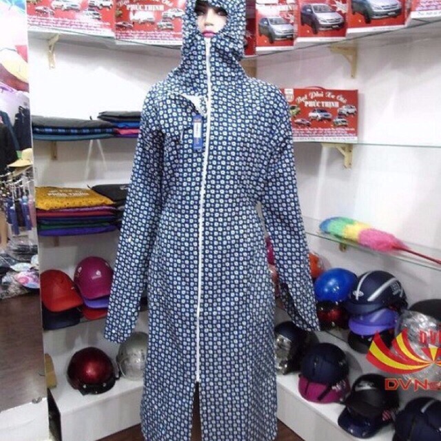Áo choàng chống nắng chất thô kate 2 mặt
