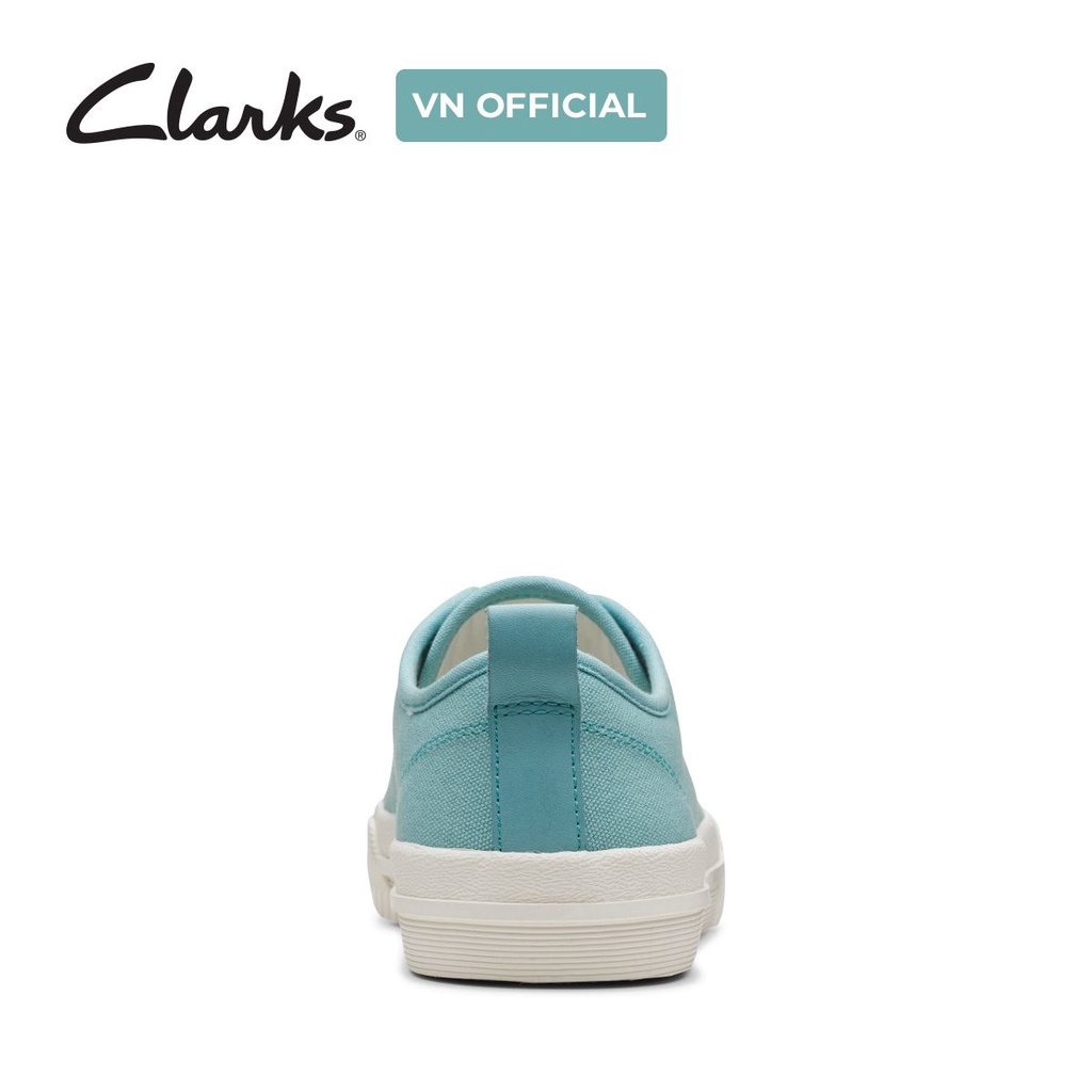 Giày Sneaker Vải Canvas Nữ Clarks Roxby Lace màu Turquoise Canvas