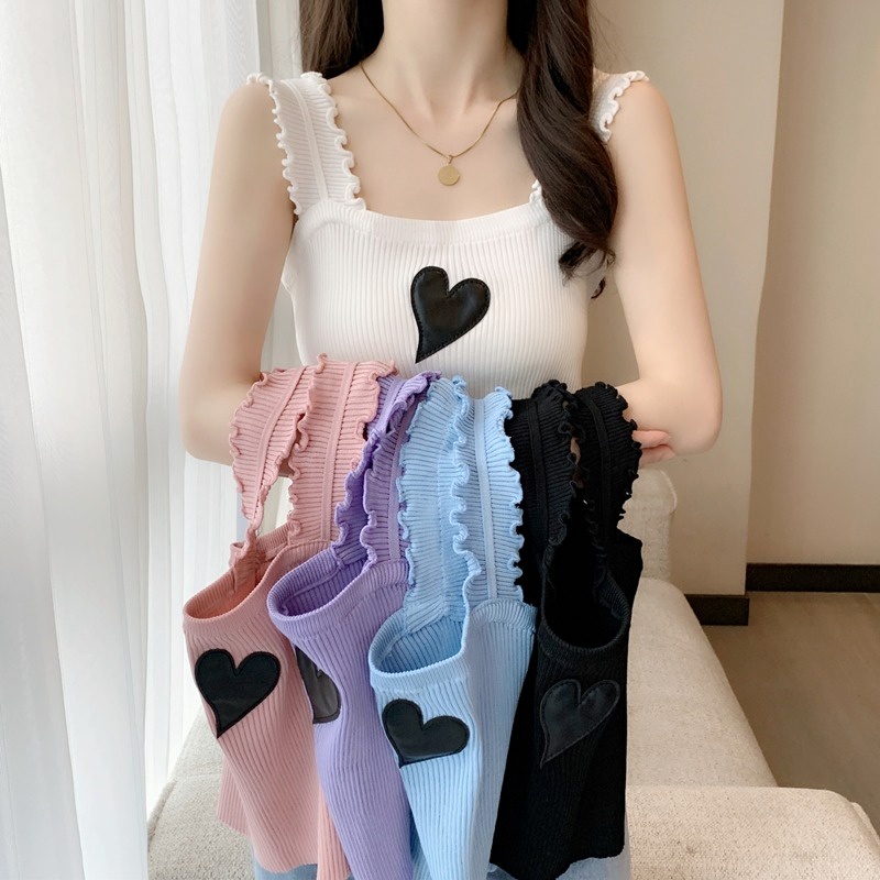 Áo hai dây dệt kim ZHELIHANGFEI thiết kế thời trang/ nấm