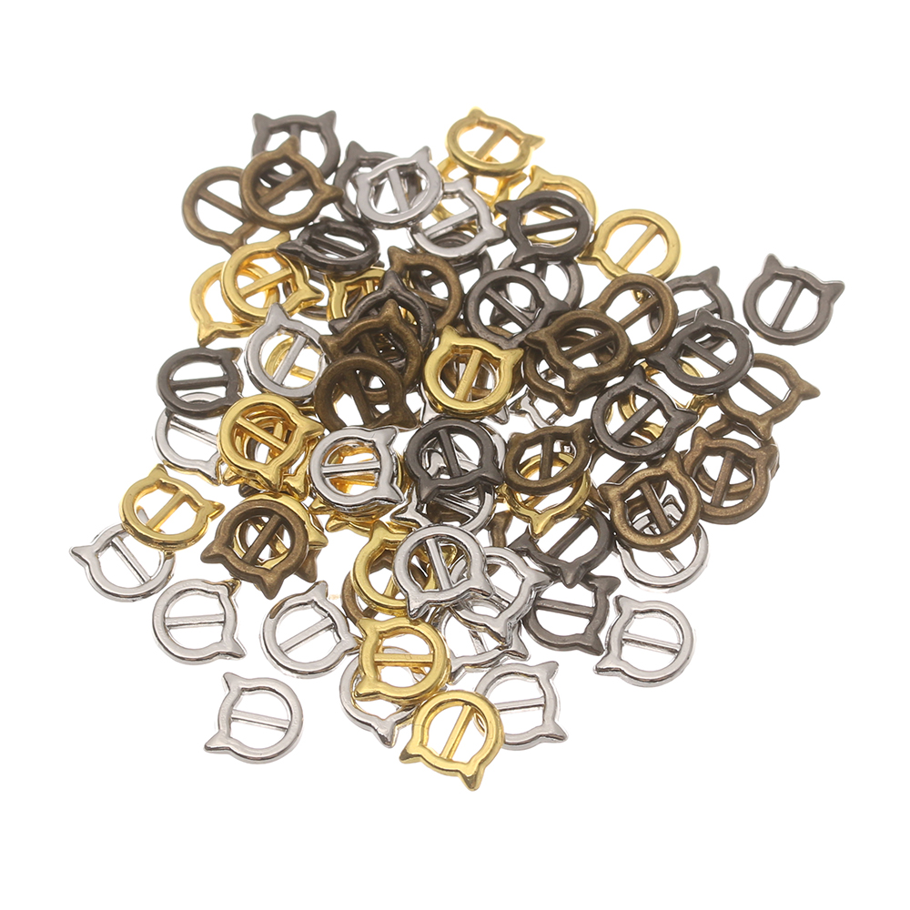 Set 20/40 Nút Thắt Lưng 4 Màu Sắc Hình Mèo Cho Thú Nhồi Bông