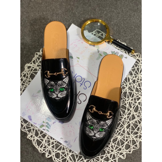 ( ảnh thật )Giày Sục Nam Thêu Mèo Cá Tính Độc Lạ kiểu Dáng Hàn Quốc | BigBuy360 - bigbuy360.vn