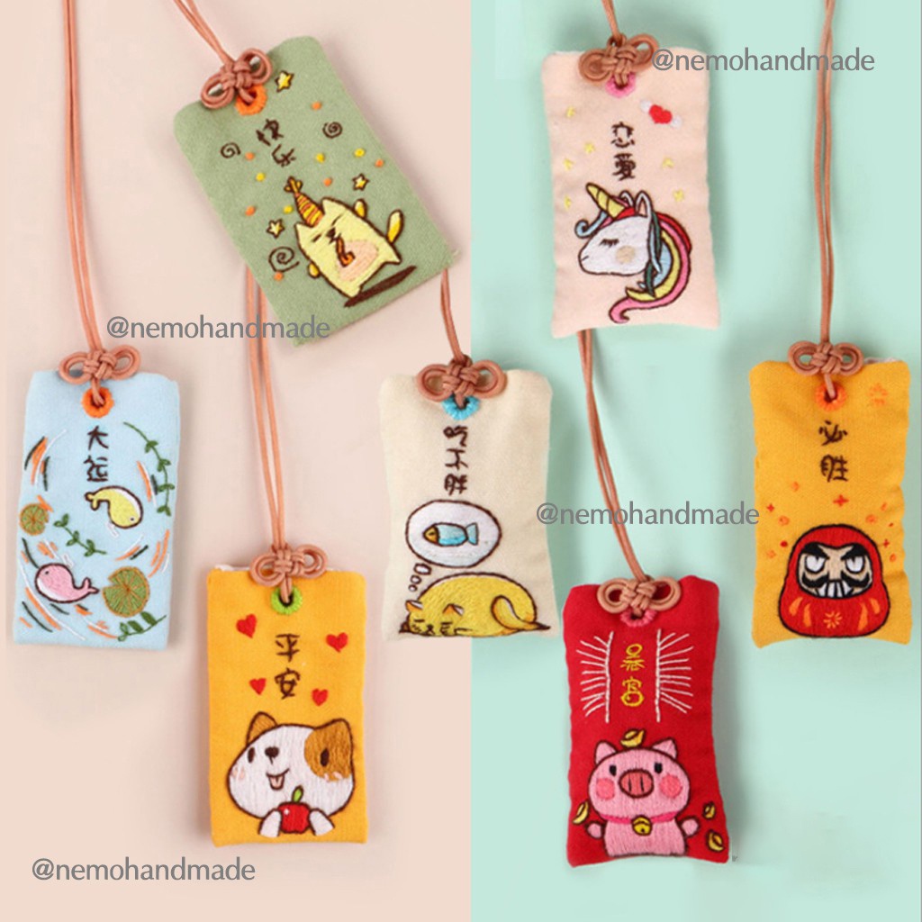 Bộ Kit/Diy Tự Làm Túi Ước Nguyện Omamori Hình Dễ Thương Ý Nghĩa Nemo Handmade - BKOM10M