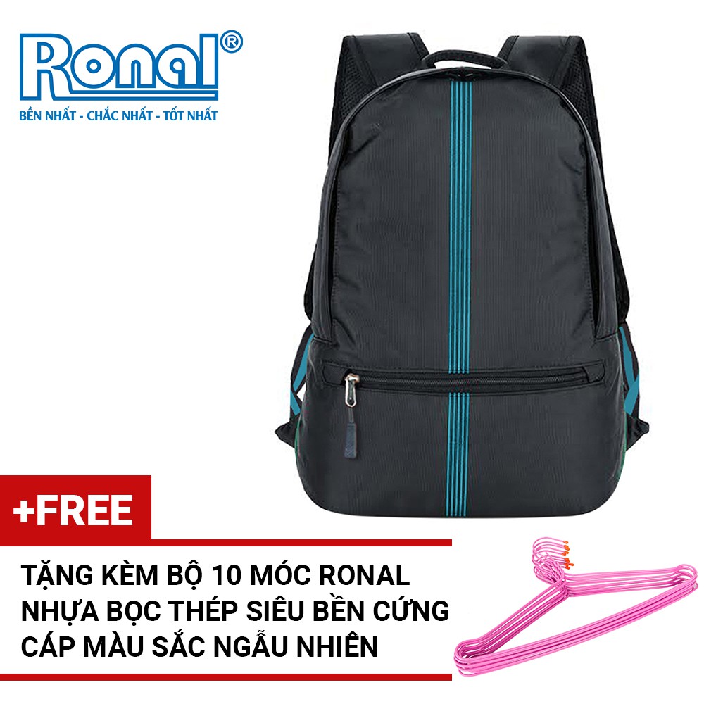 Ba lô Ronal BL85 tặng kèm bộ 10 móc phơi đồ Ronal nhựa bọc thép siêu bền cứng cáp (màu sắc ngẫu nhiên)