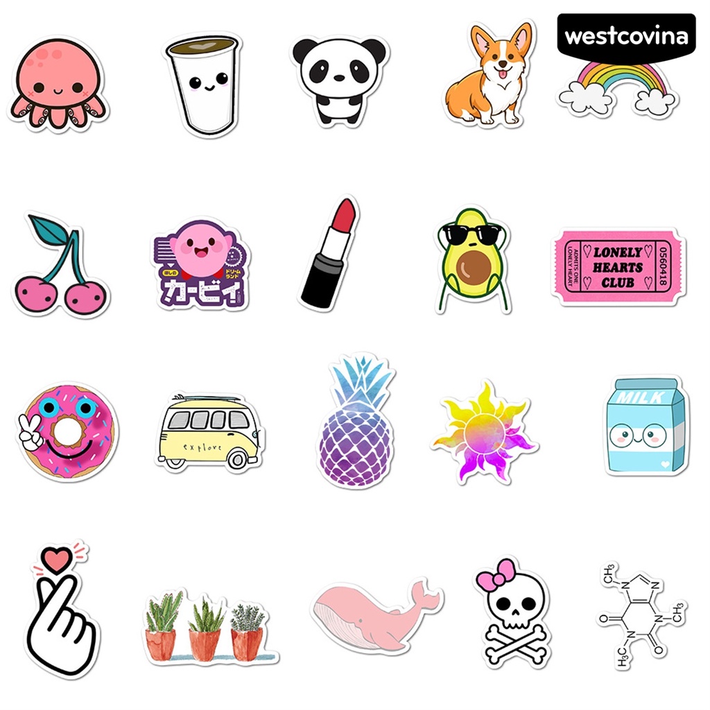 [Hot]✍1 Set Sticker Dán Mắt Bằng Nhựa PVC Chống Nước Dễ Thương Bắt Mắt Sành Điệu