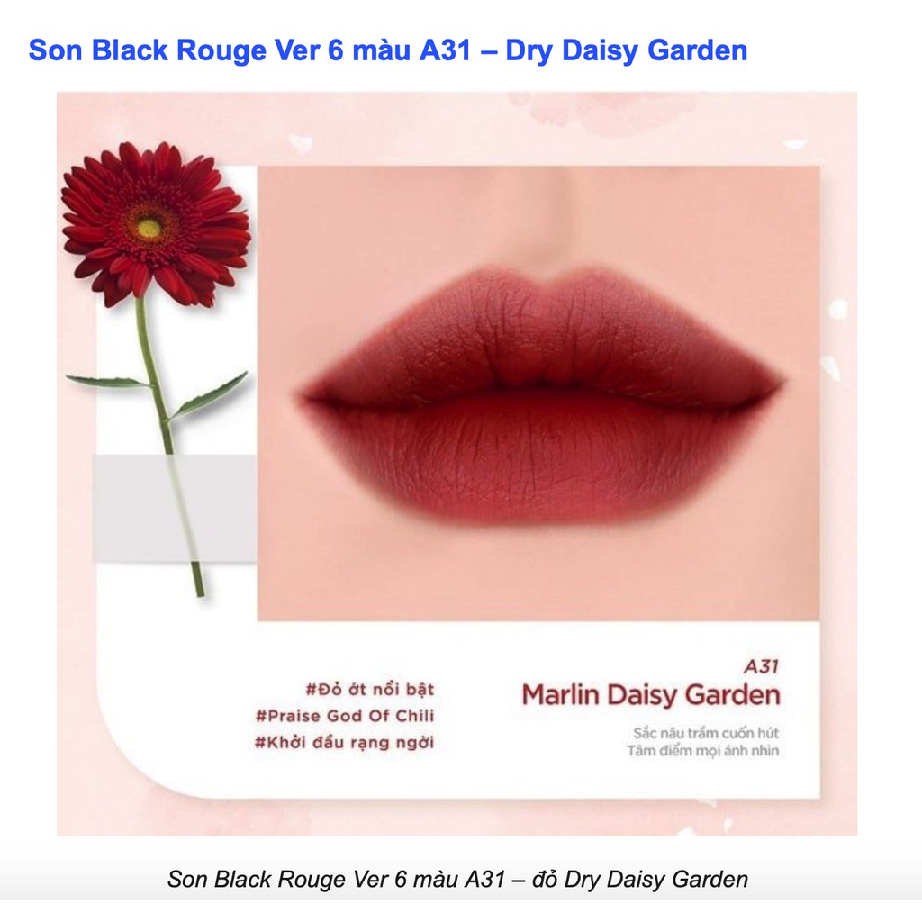 Son kem lì Black rouge Air Fit Velvet Tint | BigBuy360 - bigbuy360.vn