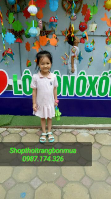 [Xả kho] Váy xòe cổ đức siêu xinh cho bé gái có video + thật (Hàng có sẵn)