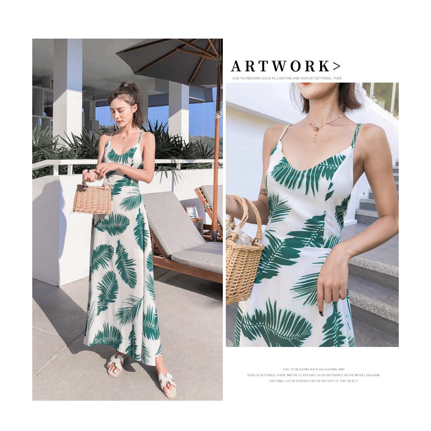 Đầm nữ không tay vai dây họa tiết hoa quyến rũ | BigBuy360 - bigbuy360.vn