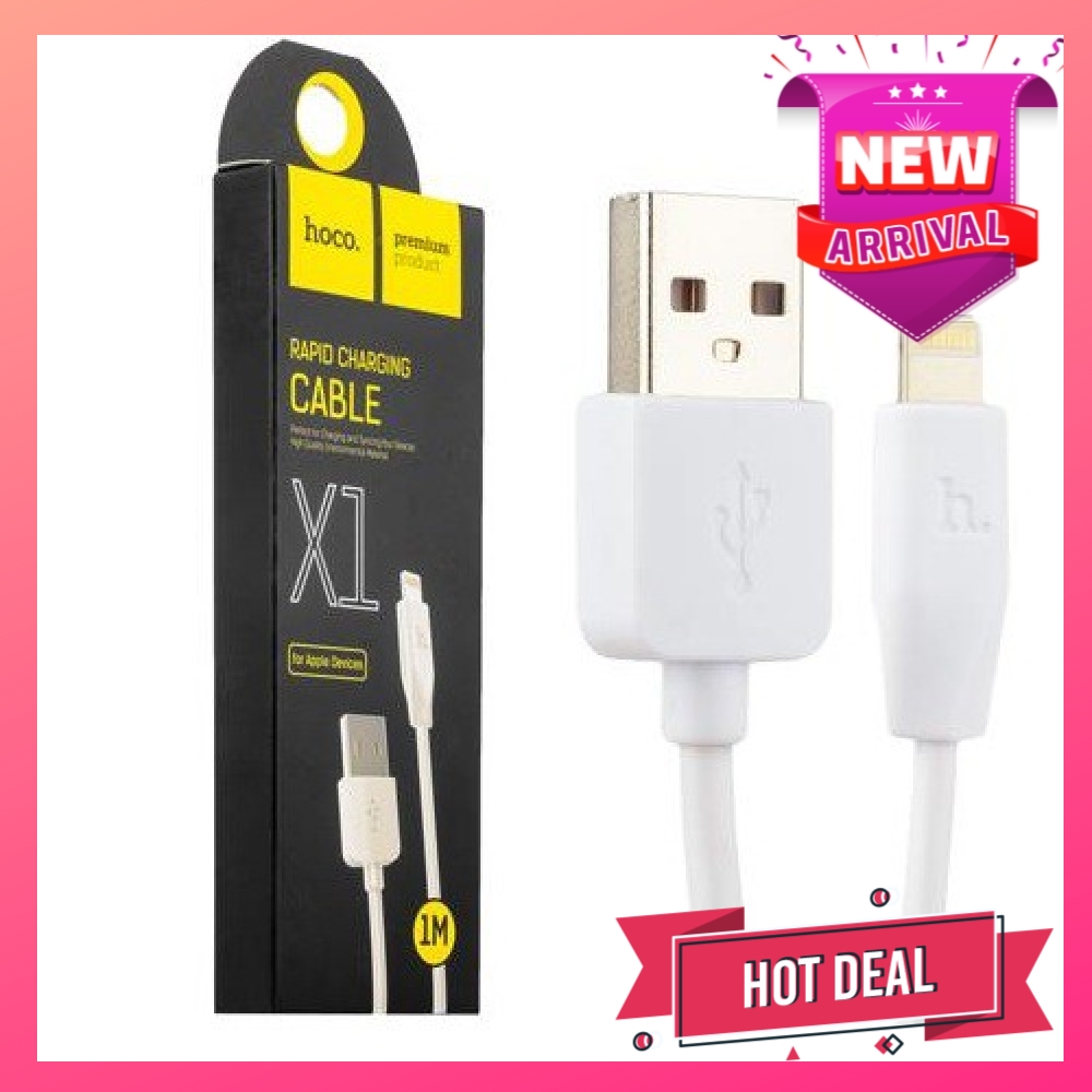 006094 - TP - Cáp USB HOCO X1 chân ios dài 2 mét - mầu trắng