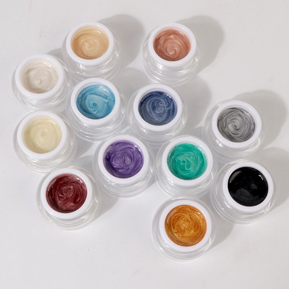 [Hàng mới về] Gel sơn móng tay màu sáng lấp lánh thời trang DIY tùy chọn