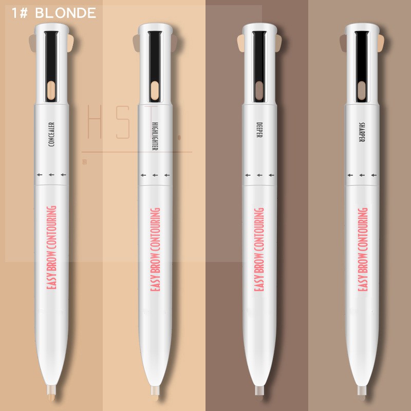 (Hàng Mới Về) Bút Kẻ Lông Mày 4 Trong 1 Chống Nước Chống Mồ Hôi Tiện Dụng | BigBuy360 - bigbuy360.vn