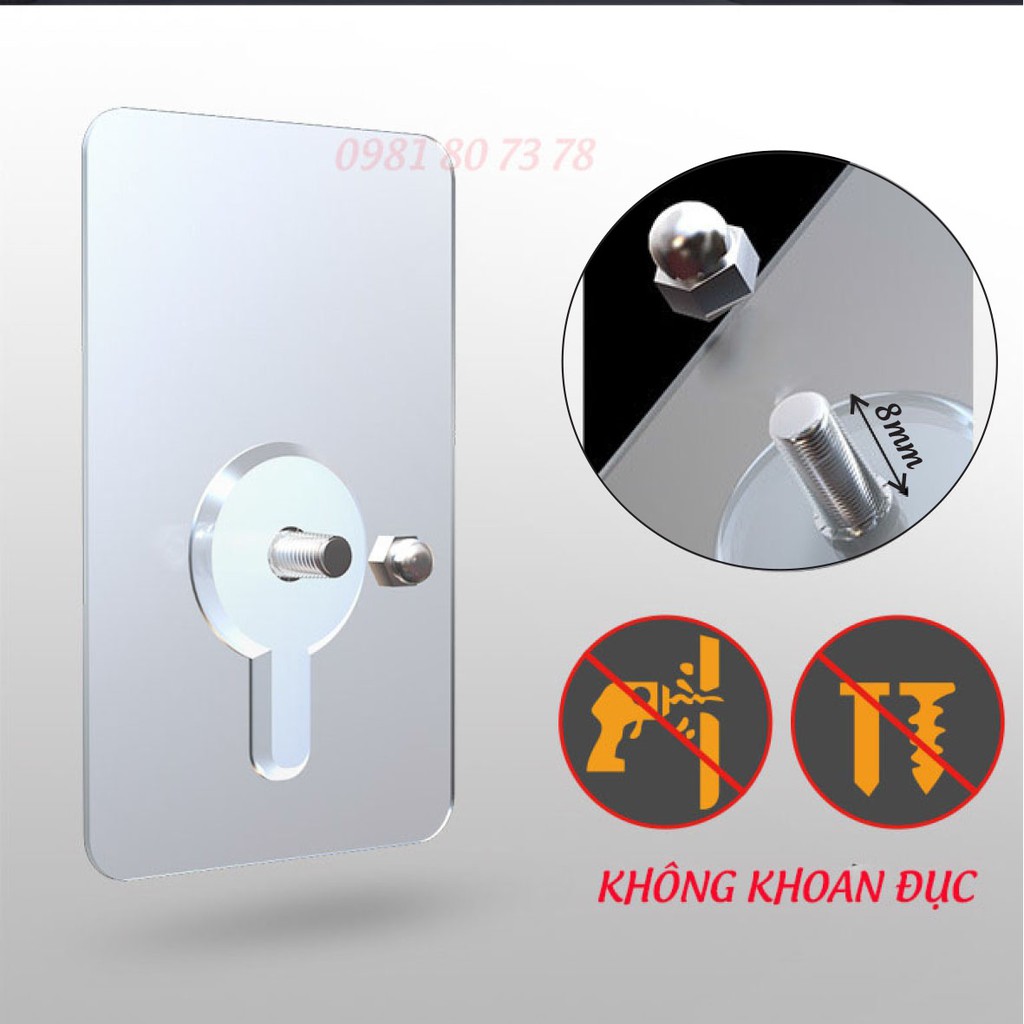 Móc dán tường vặn ốc vít 6 mm