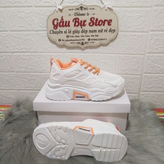 Giày Sneaker Nữ Viền Cam Siêu Hot