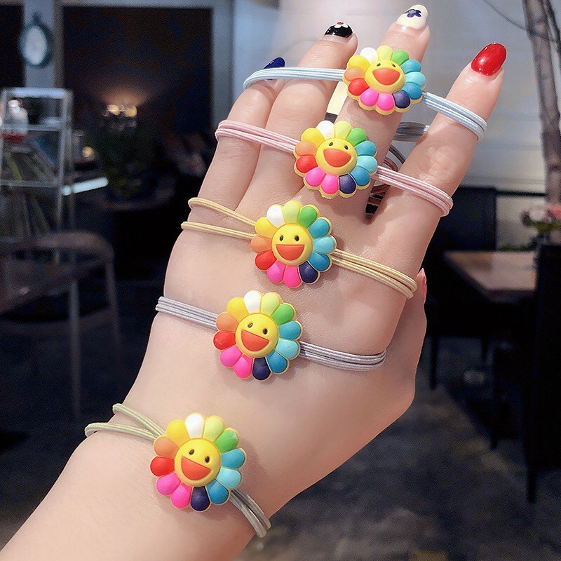 Chun buộc tóc hoa mặt trời ngũ sắc KaiKai KiKi