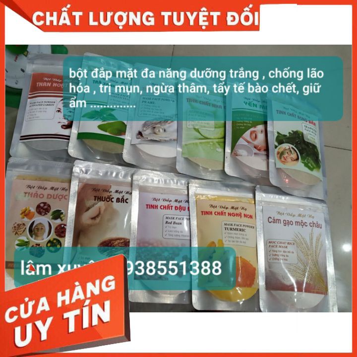 Bột đắp mặt nạ thảo dược  thiên nhiên 150g   dưỡng da, chống lão hóa,