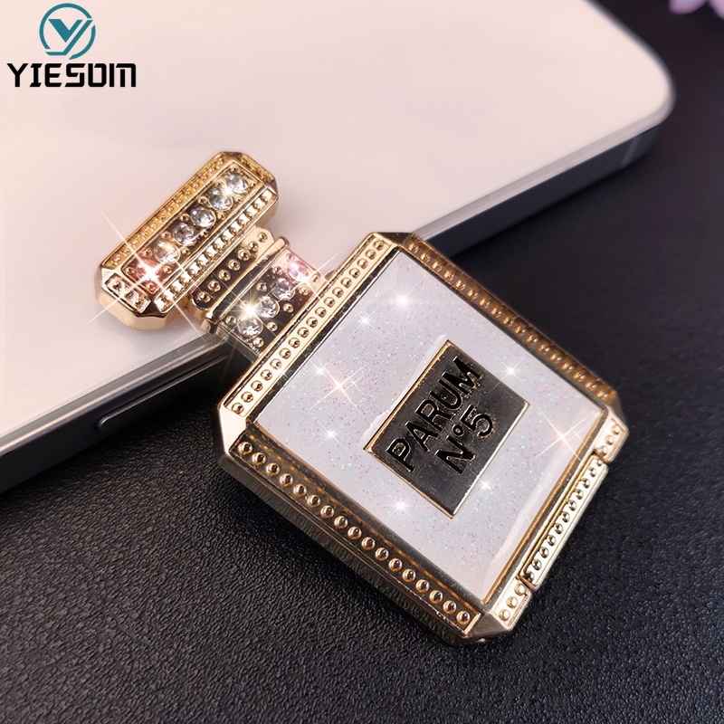 Giá Đỡ Điện Thoại Hình Chai Nước Hoa Kim Tuyến Lấp Lánh Sang Trọng