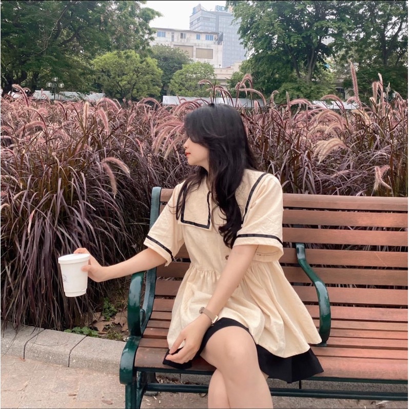 Áo babydoll thuỷ thủ - ảnh thật