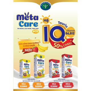 Sữa bột pha sẵn Metacare Eco Chuối 110ml (thùng × 48hộp)