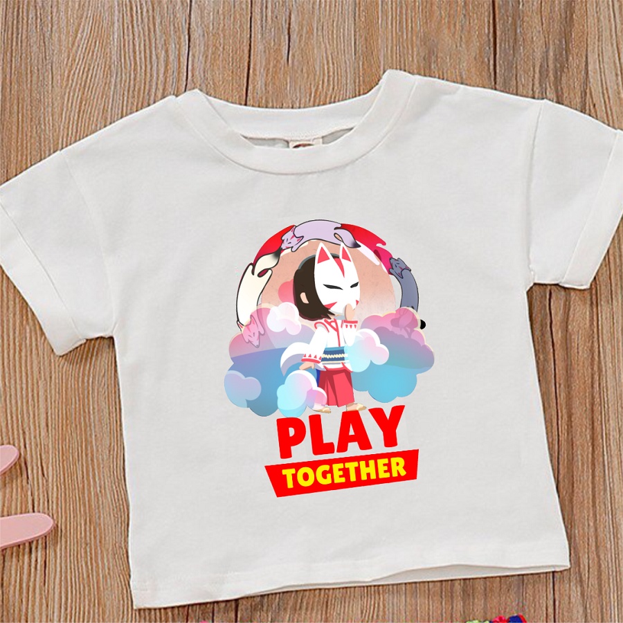 Áo phông cộc tay trẻ em in hình Play Together cực hot đủ size cho bé trai bé gái