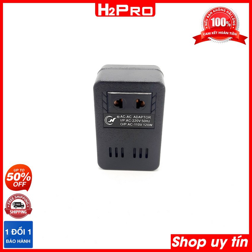 Bộ đổi nguồn 220v sang 110v 120W H2Pro, bộ đổi nguồn 220v sang 110v nhỏ gọn