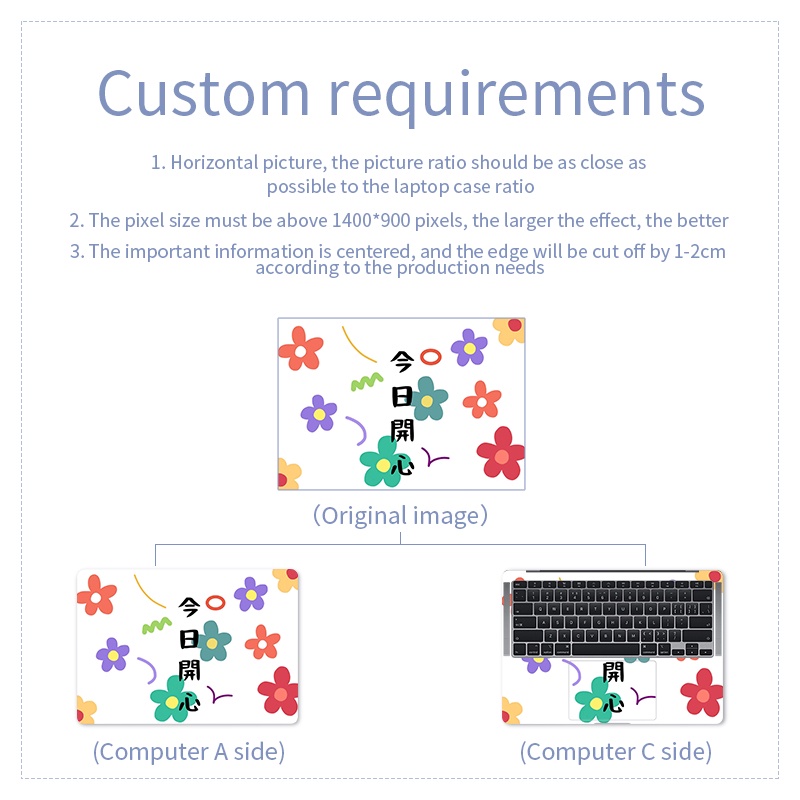 2 pcs decal skin laptop miếng dán máy tính Trái cây mùa hè for acer macbook hp asus dell