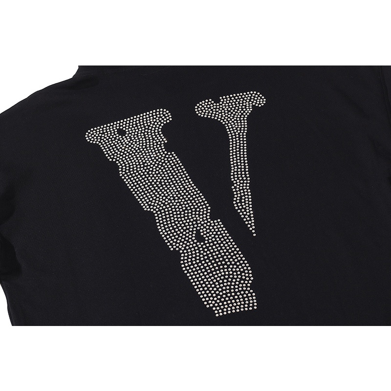 Áo Khoác Thể Thao Cotton Tay Dài Có Mũ Trùm Đầu Kích Thước Lớn V Vlone Kim Cương Bán Chạy Thời Trang Unisex