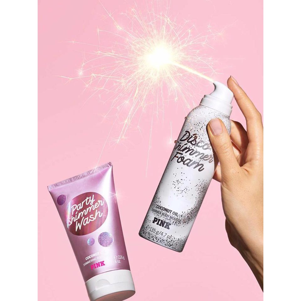 Sữa tắm Victoria's Secret Party Shimmer Wash Coconut Shimmering Body Wash 226ml hàng xách tay Mỹ