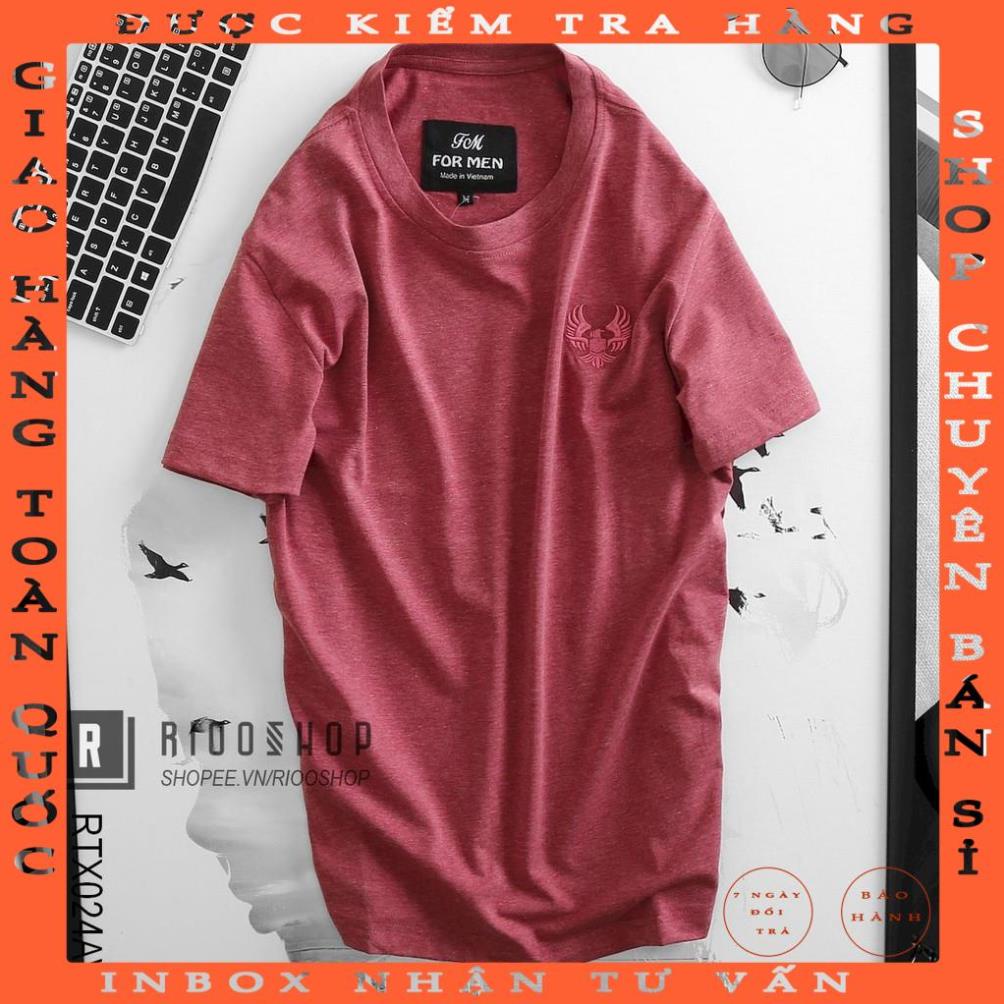 Áo thun nam ngắn tay trơn cao cấp chuẩn shop eagle RTX024 - áo phông nam cotton Riooshop