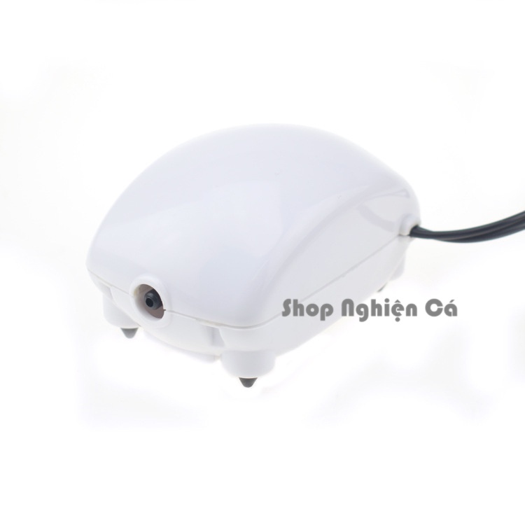 Máy sủi oxy mini siêu êm 1 vòi Máy sục oxy bể cá độ ồn thấp Thiết kế đẹp