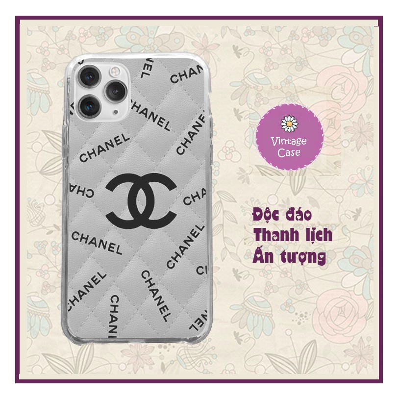 Ốp lưng Logo Chanel Nền da túi xách Cá tính độc đáo sang trọng Iphone 5 đến Xs Max/11/11 Promax/12/12 Promax CHAPOD00058