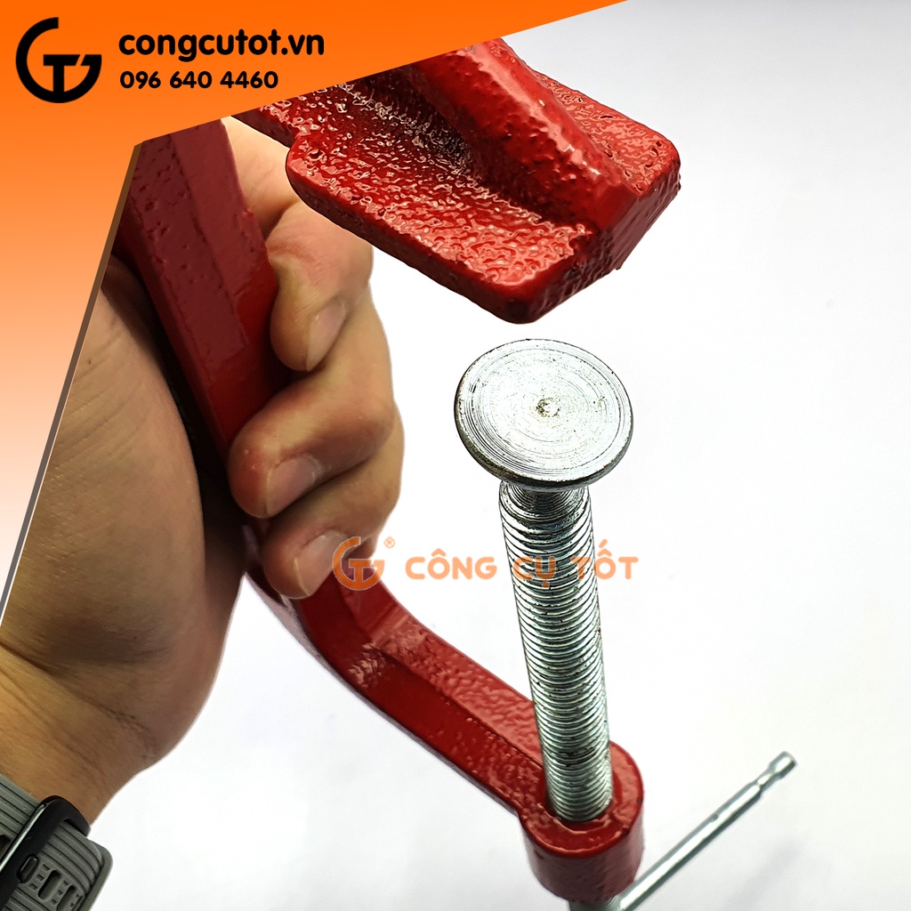 Vam gang chữ C màu đỏ 6 inch