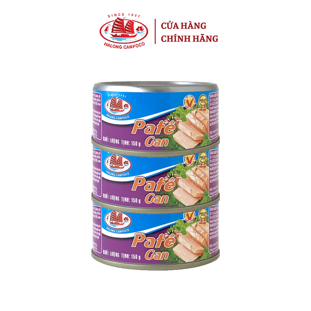 Combo 3 Hộp pate gan 150g - Đồ hộp Hạ Long