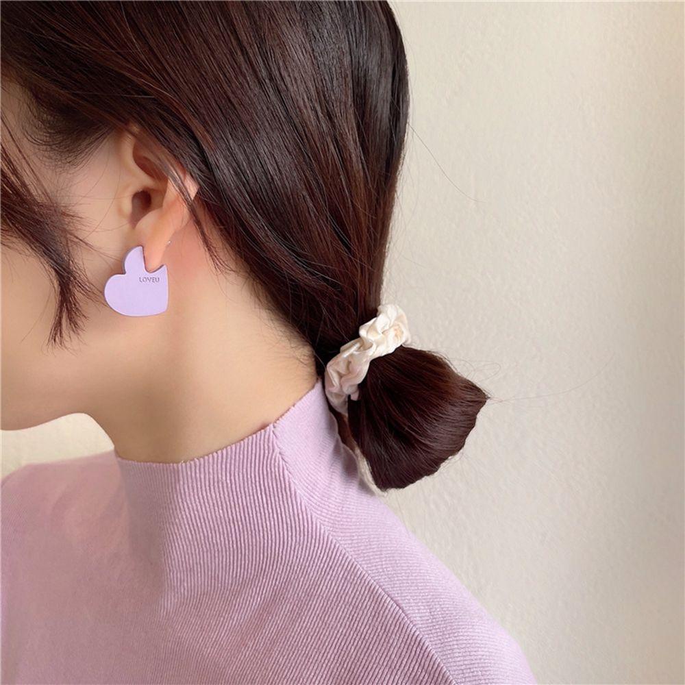 Khuyên tai SKJK hình trái tim rỗng thời trang thanh lịch cho nữ