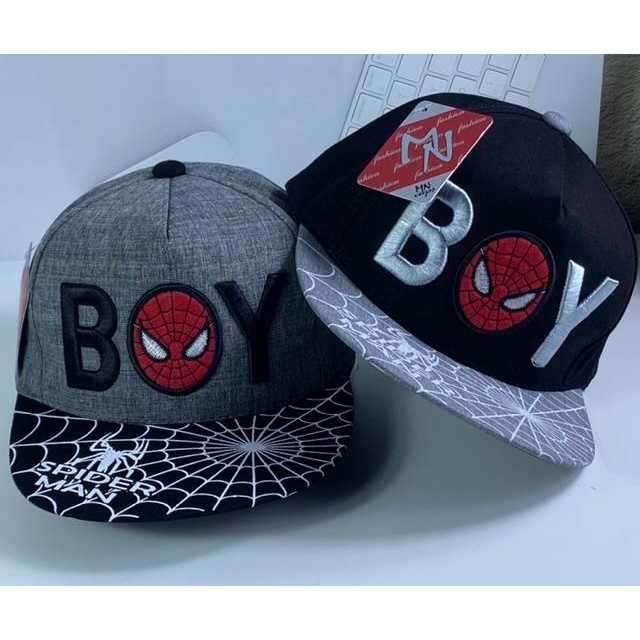 Mũ hiphop cho bé trai  3 - 8 tuổi nhện thêu boy siêu dễ thương (Cap-Nón(Most))