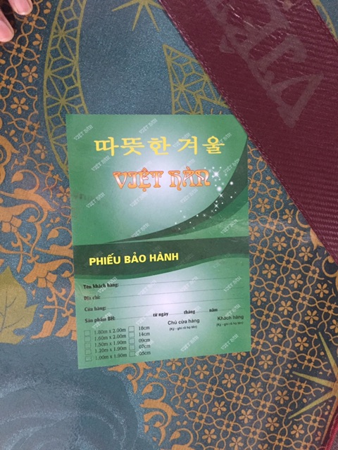 Đệm bông ép Việt Hàn từ 1m2 đến 1m8 chính hãng cao cấp