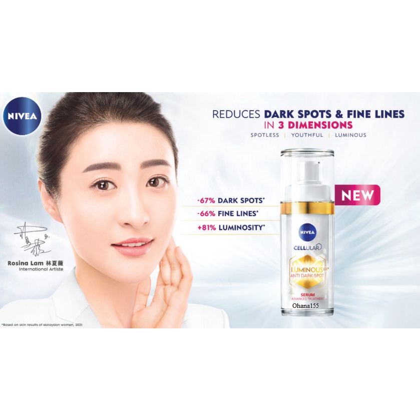 Kem dưỡng da Chống thâm nám, trắng da cao cấp Nivea Cellular Luminous 630 Đức