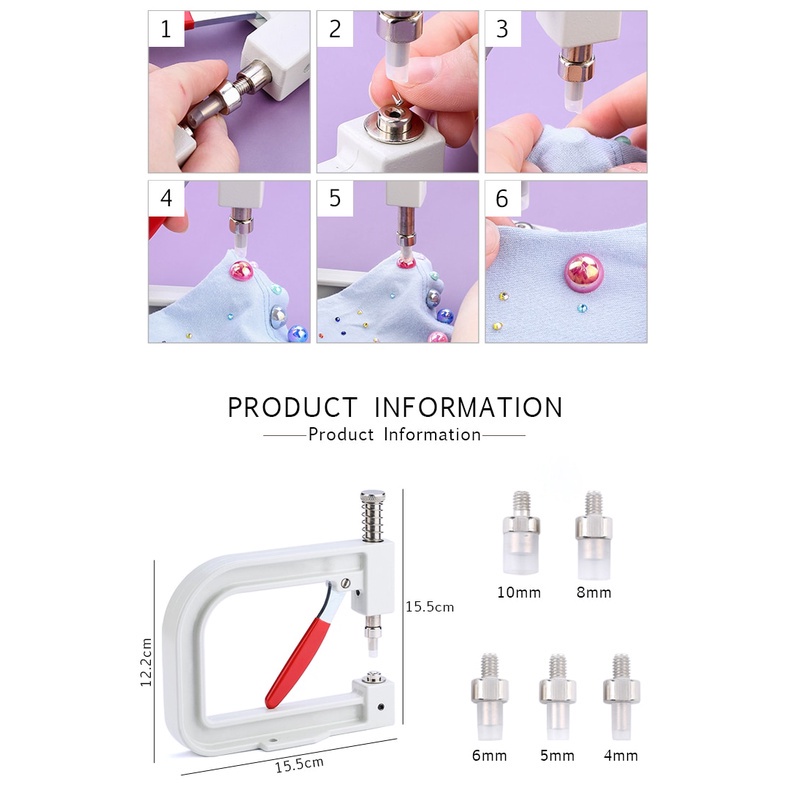 Hạt Ngọc Trai Tròn Bằng ABS Giả 4mm-8mm Chuyên Dụng Cho Quần Áo